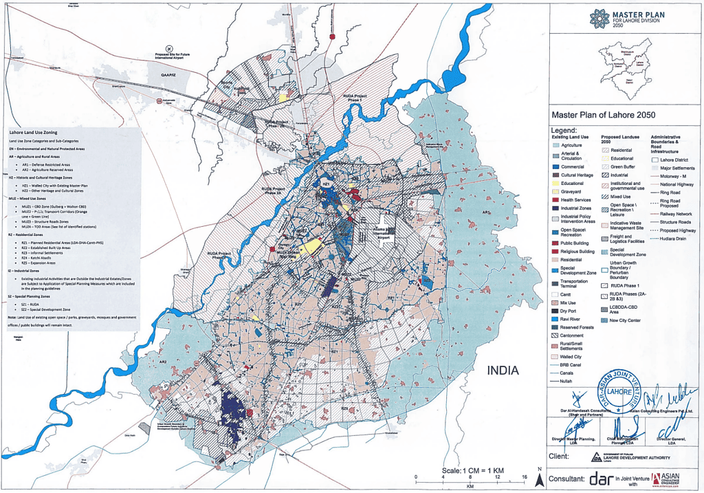 Lahore Master Plan Map 2050