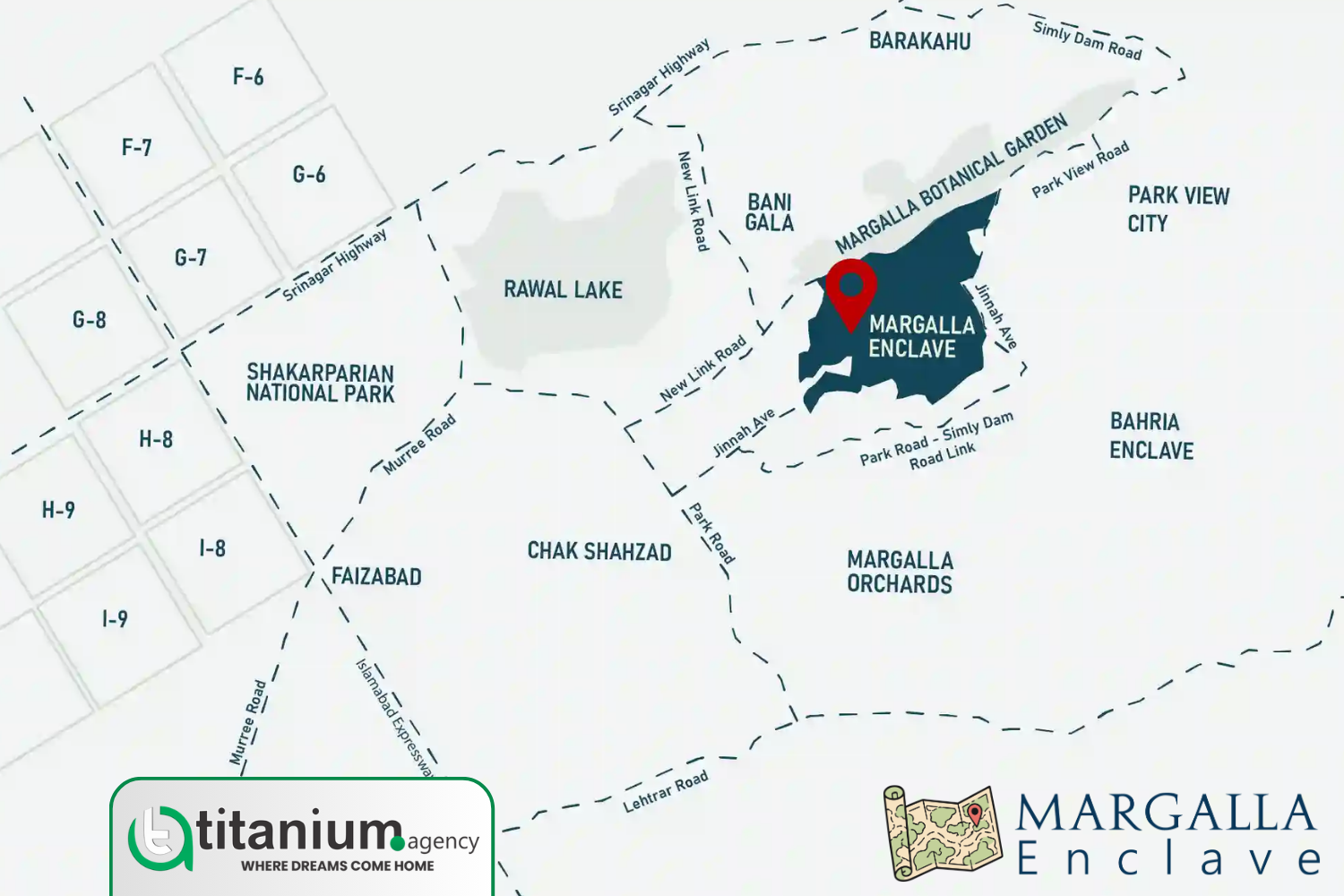 location of Margalla Enclave DHA Islamabad investment opportunity