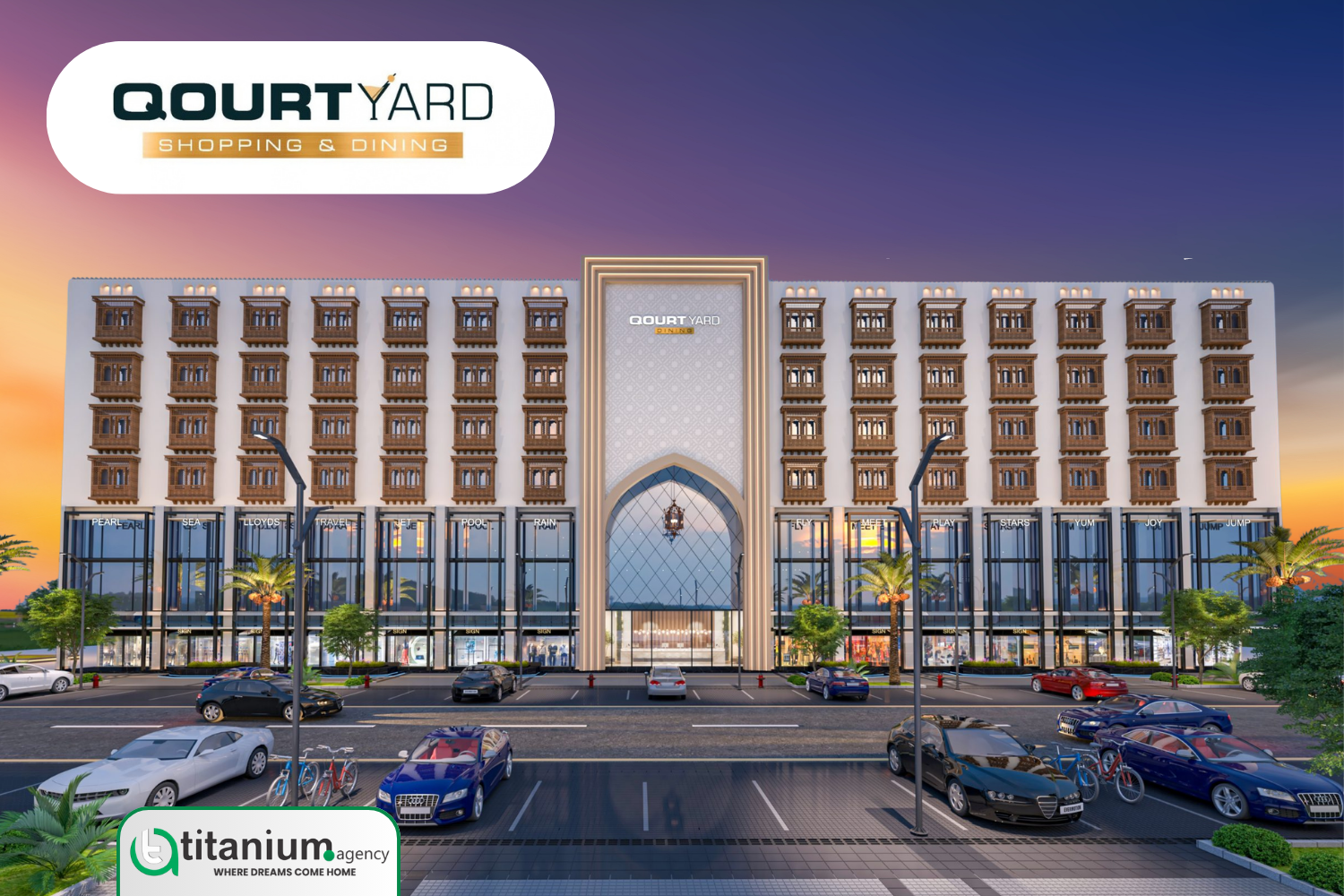 QourtYard Shopping & Dining Q-High Street Pine Avenue Lahore