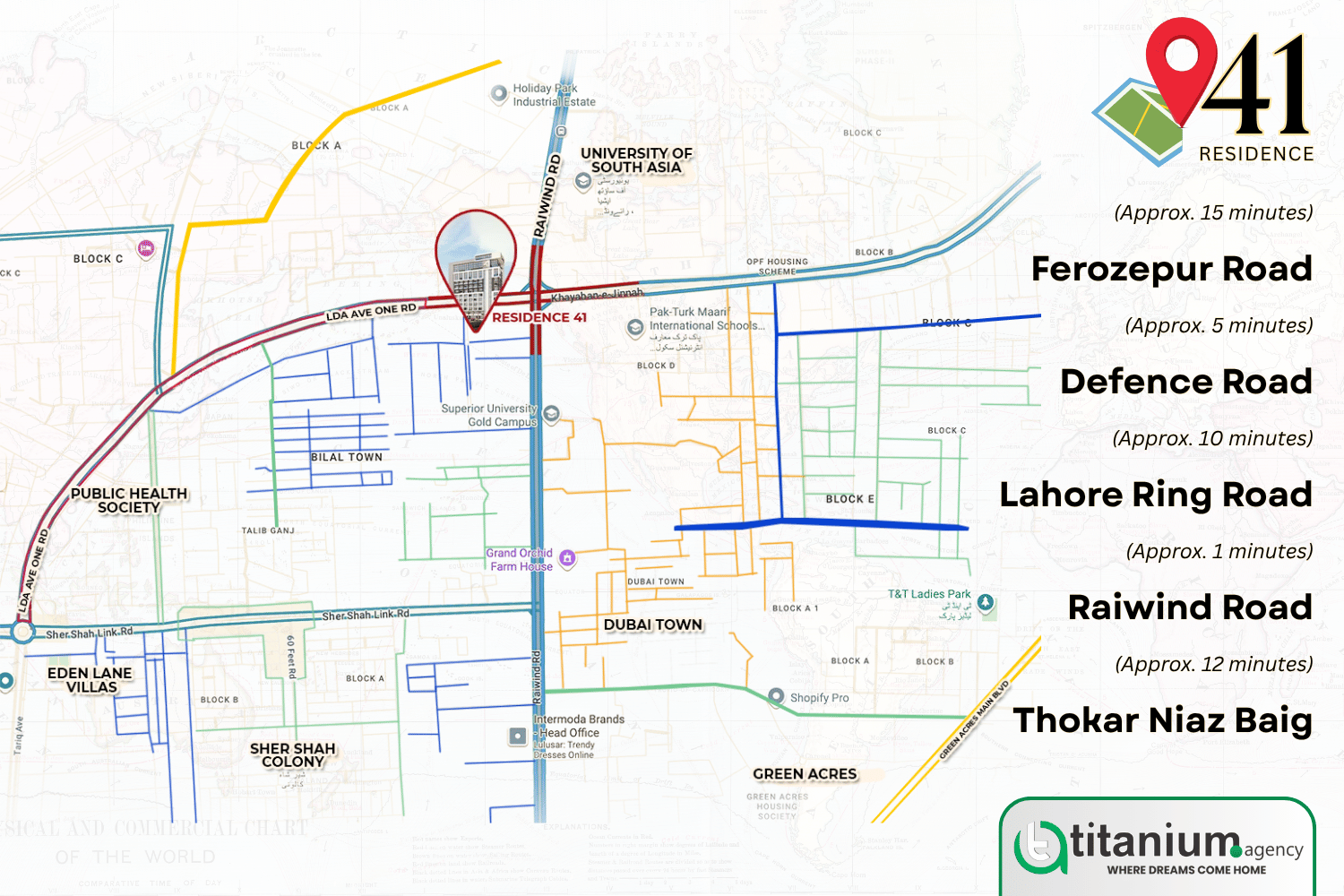 Residence 41 Lahore – Location