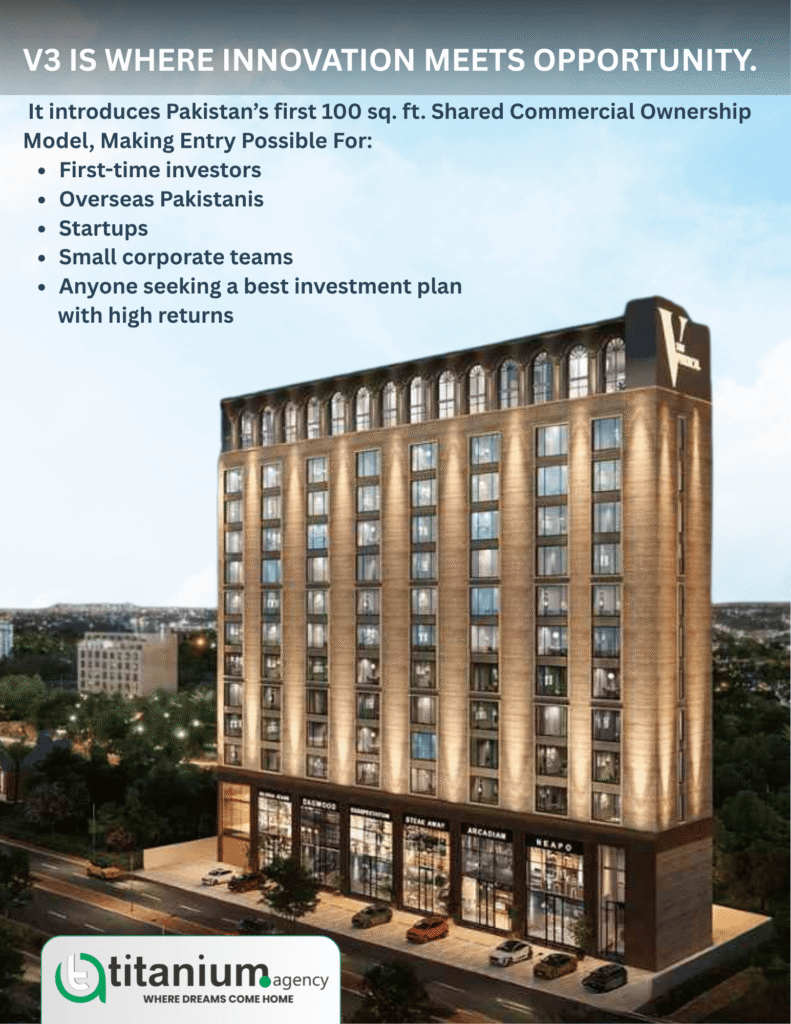V3 Business Centre Lahore is designed around the idea of smart commercial ownership