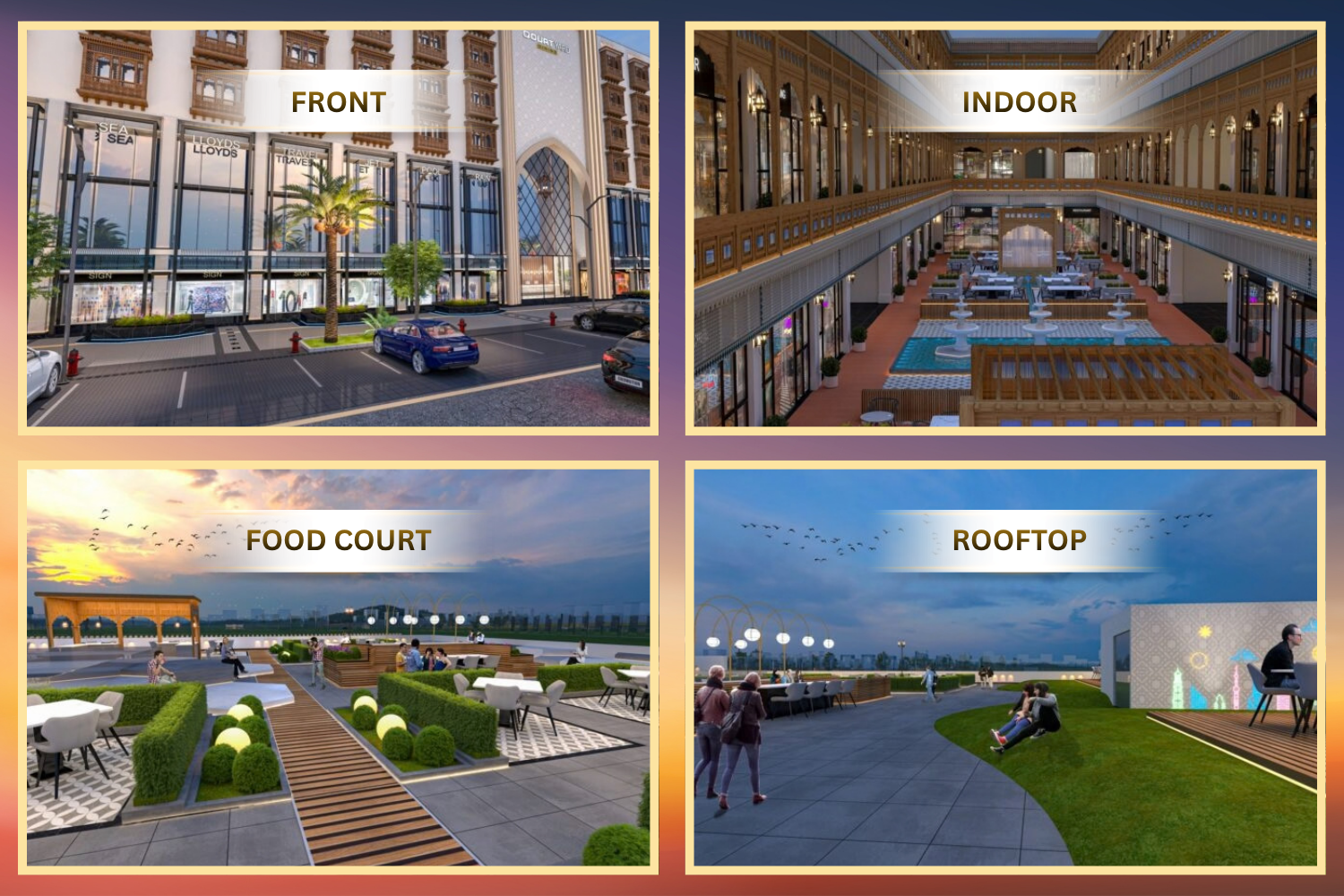 Explore QourtYard Shopping & Dining Pine Avenue Lahore, including location, features, shops, dining spaces, investment benefits and latest 2026 updates.