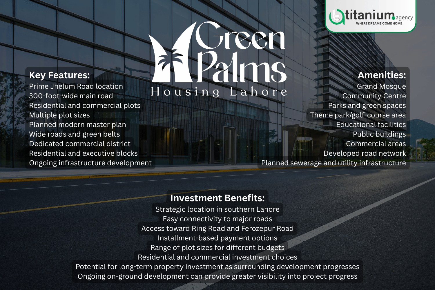 features Green Palms Lahore