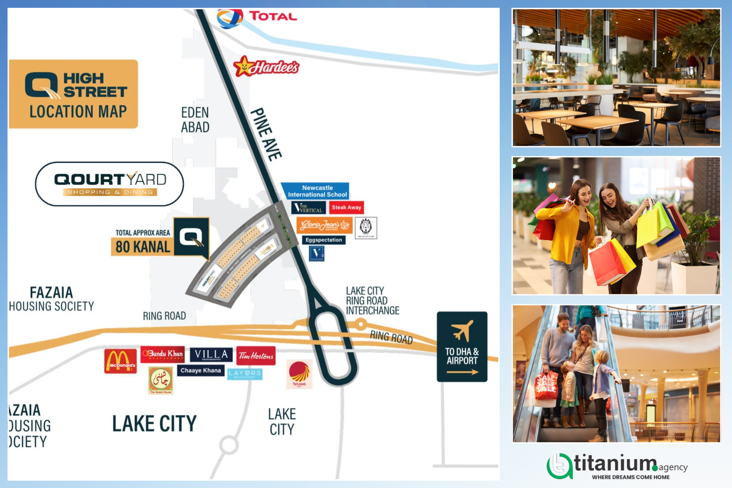 location of QourtYard Shopping & Dining Q-High Street