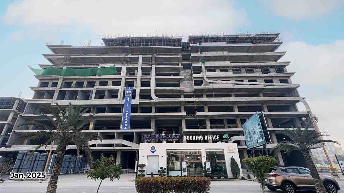 construction of Bahria Sky 1 Mall and Residency Bahria Orchard Lahore