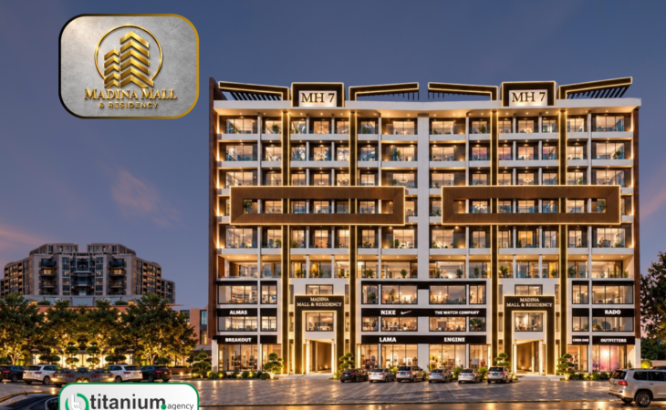 Madina Mall & Residency Bahria Orchard Phase 1 Lahore commercial mall and residential apartments