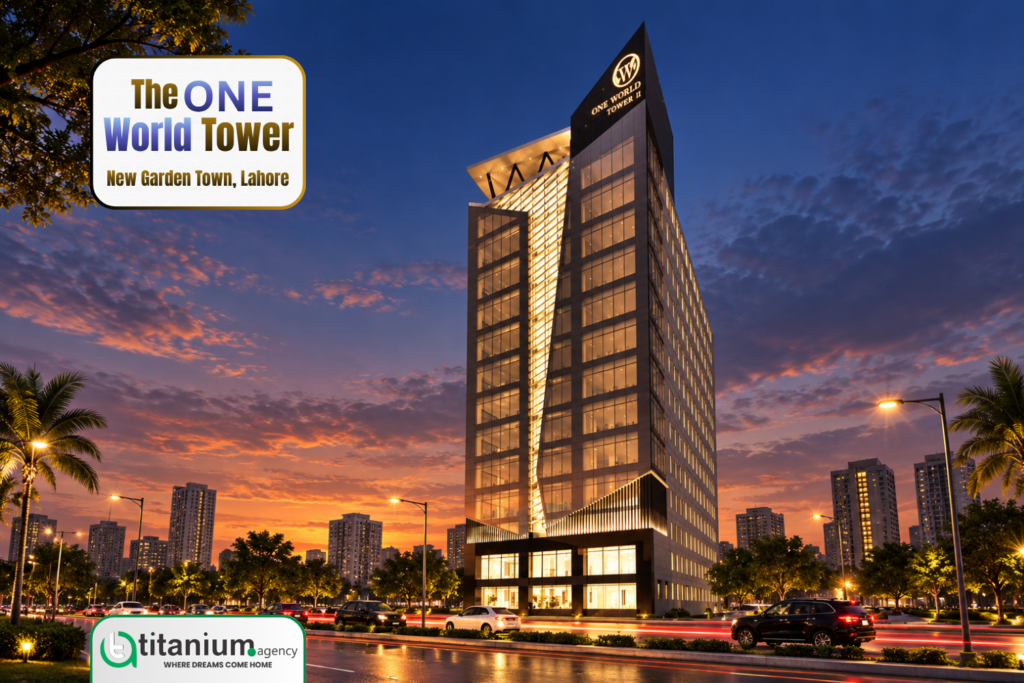 The One World Tower 16-storey commercial high-rise building in Lahore