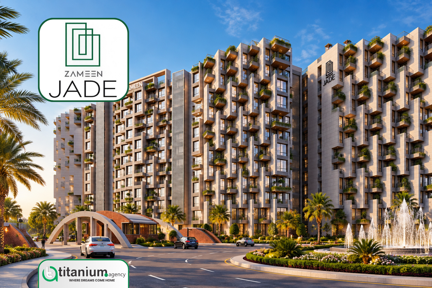 Zameen Jade Lahore high-rise apartments on Main Canal Road Sukh Chayn Gardens